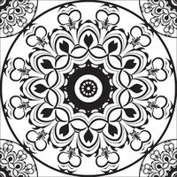 mandala kleur bladzijde afgeronde ornament vector