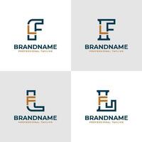 elegant brieven fl en lf monogram logo, geschikt voor bedrijf met fl of lf initialen vector
