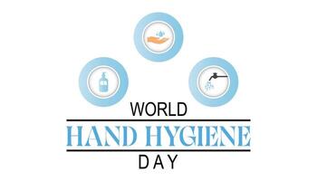 wereld hand- hygiëne dag opgemerkt elke jaar in kunnen. sjabloon voor achtergrond, banier, kaart, poster met tekst inscriptie. vector