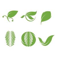 groen blad logo ontwerp pictogrammen vector