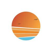 creatief zon logo ontwerp sjabloon vector