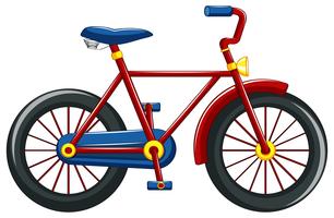 Fiets met rood frame vector