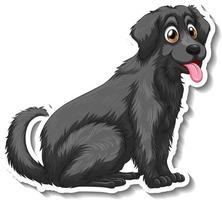 golden retriever hond cartoon sticker vector