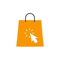 zak boodschappen doen logo ontwerp sjabloon illustratie vector