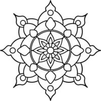 Tibetaans mandala voor volwassenen mandala kleur bladzijde geest ontspannende mandala vector