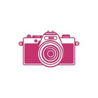 camera pictogrammen set, blauw en roze versie, geïsoleerd Aan wit achtergrond. vector