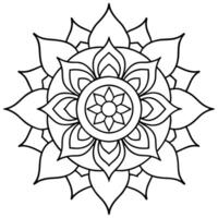 geest ontspannende kleur bladzijde mandala voor volwassenen kleur bladzijde mandala voor volwassenen kleur mandala vector