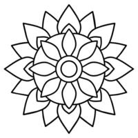 geest ontspannende kleur bladzijde mandala voor volwassenen kleur bladzijde mandala voor volwassenen kleur mandala vector