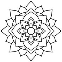 geest ontspannende kleur bladzijde mandala voor volwassenen kleur bladzijde mandala voor volwassenen kleur mandala vector