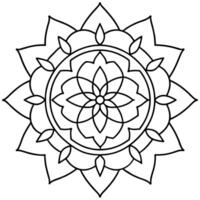 geest ontspannende kleur bladzijde mandala voor volwassenen kleur bladzijde mandala voor volwassenen kleur mandala vector