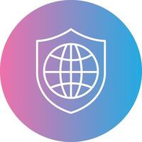 globaal veiligheid lijn helling cirkel icoon vector