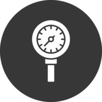 druk meter glyph omgekeerd icoon vector