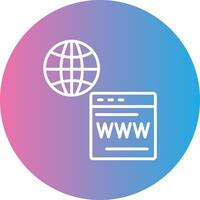 web Diensten lijn helling cirkel icoon vector