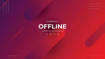 momenteel offline twitch banner achtergrond vector sjabloon. vloeibare geometrische achtergrond met modern design.