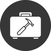toolkit glyph omgekeerd icoon vector
