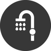 douche glyph omgekeerd pictogram vector