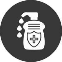 lotion glyph omgekeerd icoon vector