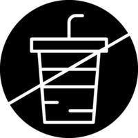 Nee drinken glyph twee kleur icoon vector