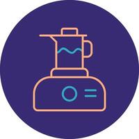 sapcentrifuge lijn twee kleur cirkel icoon vector