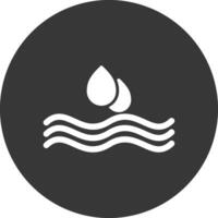 water laten vallen glyph omgekeerd icoon vector