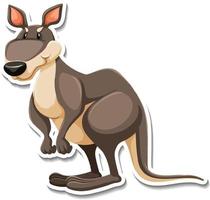kangoeroe stripfiguur sticker vector