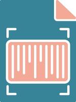 barcode glyph twee kleuren icoon vector