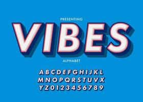 3D-vet modern kleurlettertype-effect voor game-logo, kop, reclame vector