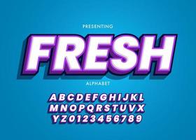 3D-vet modern kleurlettertype-effect voor game-logo, kop, reclame vector