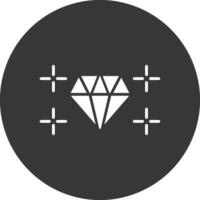 diamant glyph omgekeerd pictogram vector