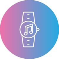 muziek- lijn helling cirkel icoon vector