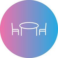 keuken tafel lijn helling cirkel icoon vector