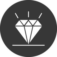 diamant glyph omgekeerd pictogram vector