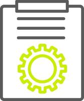 projectmanagement lijn twee kleuren icoon vector