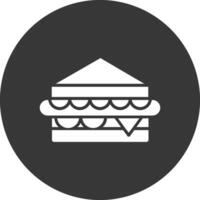 sandwich glyph omgekeerd pictogram vector