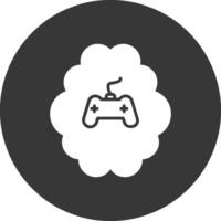 gaming glyph omgekeerd icoon vector