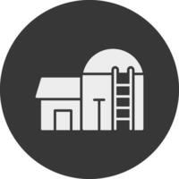 silo glyph omgekeerd icoon vector