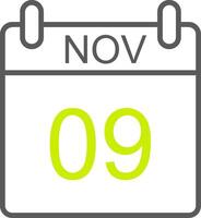 november lijn twee kleur icoon vector
