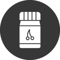 jam glyph omgekeerd pictogram vector