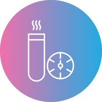 verwarming lijn helling cirkel icoon vector