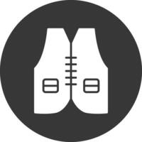 vest glyph omgekeerd pictogram vector