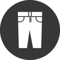 jeans glyph omgekeerd icoon vector