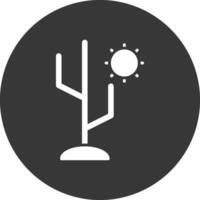 cactus glyph omgekeerd pictogram vector