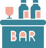 bar glyph twee kleur icoon vector