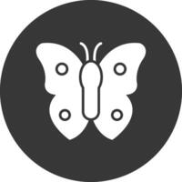vlinder glyph omgekeerd pictogram vector