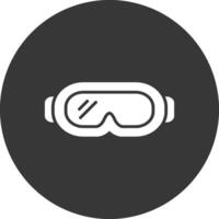 goggle glyph omgekeerd pictogram vector