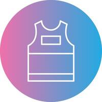 tank top lijn helling cirkel icoon vector