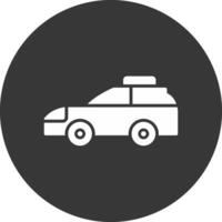 auto glyph omgekeerd pictogram vector