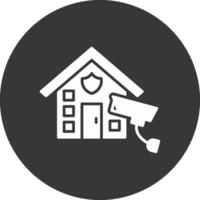 huis glyph omgekeerd pictogram vector