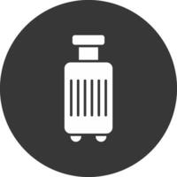 bagage glyph omgekeerd pictogram vector