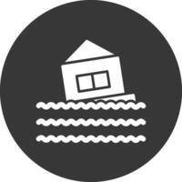 huis glyph omgekeerd pictogram vector